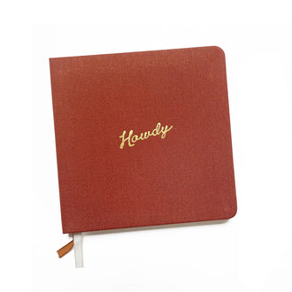 Studio Portmanteau - Howdy Foil Embossed Square Linen Notebook | Western Journal
