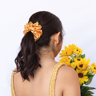 Wild Rose Accessories - Honey Satin Scrunchie
