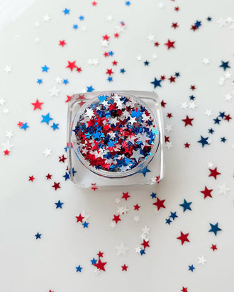 Nola Glitter Goddess - 4th of July America USA Star Fourth Face and Body Glitter