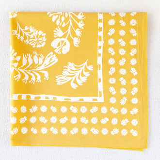 Abracadana - Golden Yellow Floral Bandana