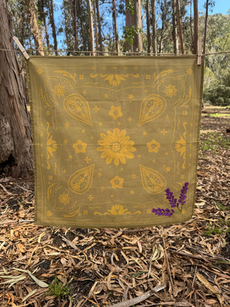 Wild as Heck - The Lavender Bandana ( wild rag, embroidered bandana western