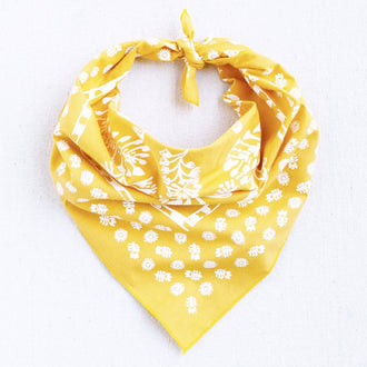 Abracadana - Golden Yellow Floral Bandana