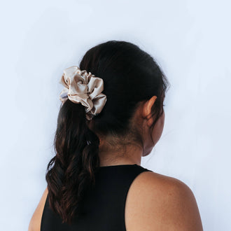 Wild Rose Accessories - Nude Satin Scrunchie