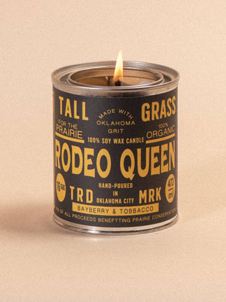 Rodeo Queen: Bayberry + Tobacco Soy Wax Candle: 16 oz