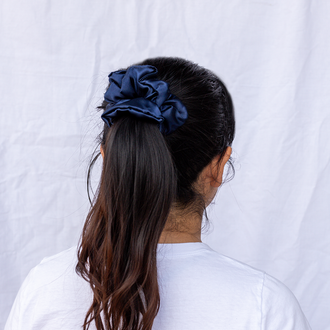 Wild Rose Accessories - Midnight Satin Scrunchie
