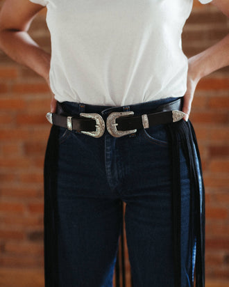 Crossbow Leather - FRINGED LEATHER BELT