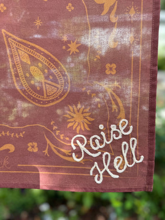 Wild as Heck - Raise Hell Bandana (organic cotton, wild rag, western style)