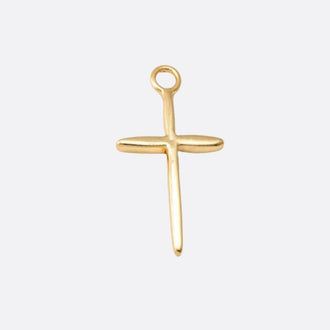 Goldie Charm Bar - Gold Cross Charm