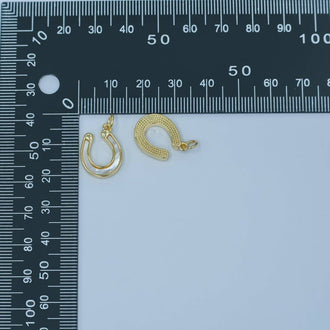 Aim Eternal - 24K Gold Filled Shell Pearl Horseshoe Charm | N077