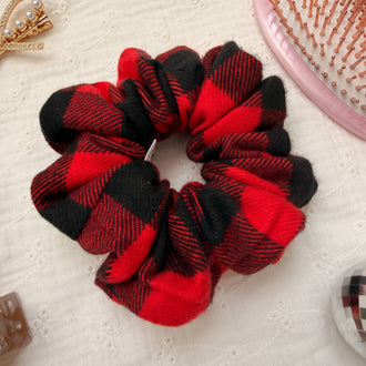 Wild Rose Accessories - Red Plaid Scrunchie