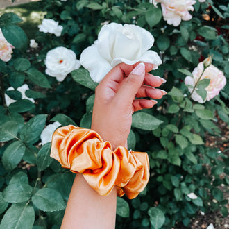 Wild Rose Accessories - Honey Satin Scrunchie