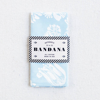 Abracadana - Light Blue Floral Bandana
