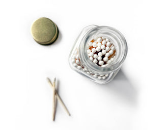 Studio Portmanteau - Lucky Horseshoe 2" White Match Jar | Western Match Holder