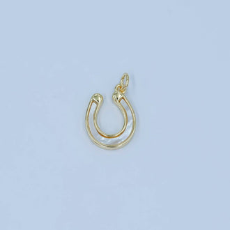 Aim Eternal - 24K Gold Filled Shell Pearl Horseshoe Charm | N077