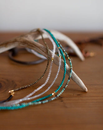 Crossbow Leather - PETITE BEADED HAT BAND