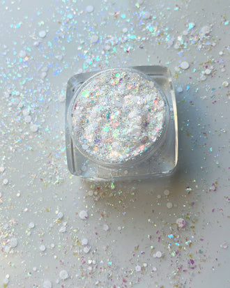 Nola Glitter Goddess - Bridal Bride Wedding White Iridescent Face and Body Glitter